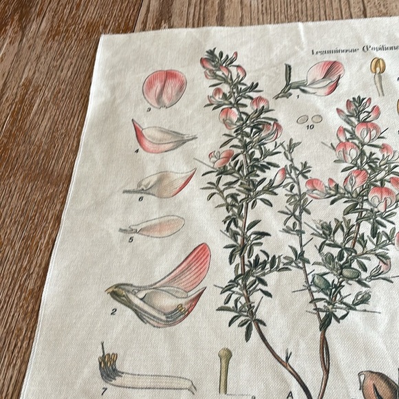 Botanical floral fabric textile art frameable - Picture 3 of 10